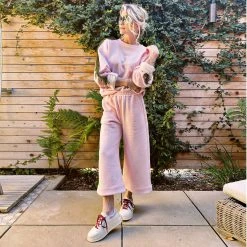 BURU White Label Clothing Fringe Dipped Everyday Pullover - Pink Heathered