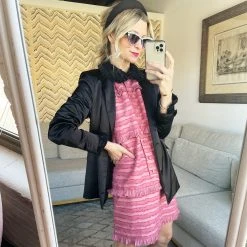 BURU White Label Clothing Double-Breasted Blazer - Black Satin