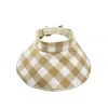 BURU Accessories Gingham Cotton Visor - Tan & White - Final Sale