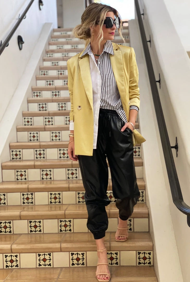 BURU White Label Vegan Leather Joggers - Black Clothing 4 BURU White Label Vegan Leather Joggers - Black Clothing