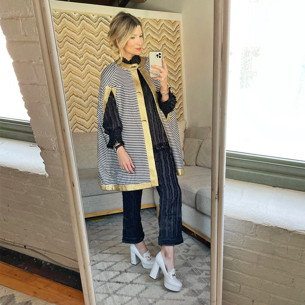 BURU White Label Mama Cape - Gold Tweed Tops 12 BURU White Label Mama Cape - Gold Tweed Tops