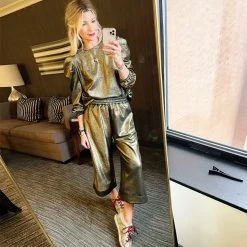 BURU Pink Label Clothing BURU X JUJU Long Puff Sleeve Top - Gold Knit 11 BURU Pink Label Clothing BURU X JUJU Long Puff Sleeve Top - Gold Knit