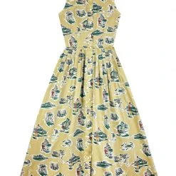 BURU Pink Label Sleeveless Shirtdress - Golfers Print Clothing