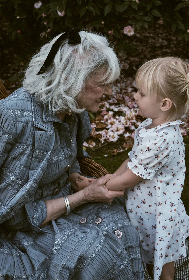 BURU Pink Label Long Sleeve Shirtdress - Blue Textured Rose 8 BURU Pink Label Long Sleeve Shirtdress - Blue Textured Rose