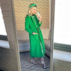 BURU White Label Open Car Coat - Green FauxMO Clothing