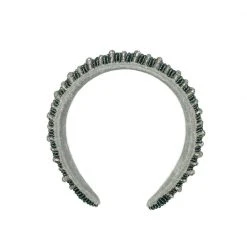 BURU Accessories Hand Beaded Headband - Stormy Green Crystal