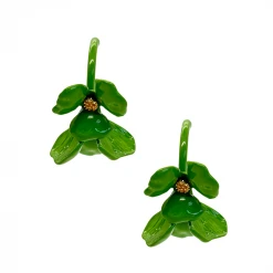Buru Accessories Floral Hoops - Green