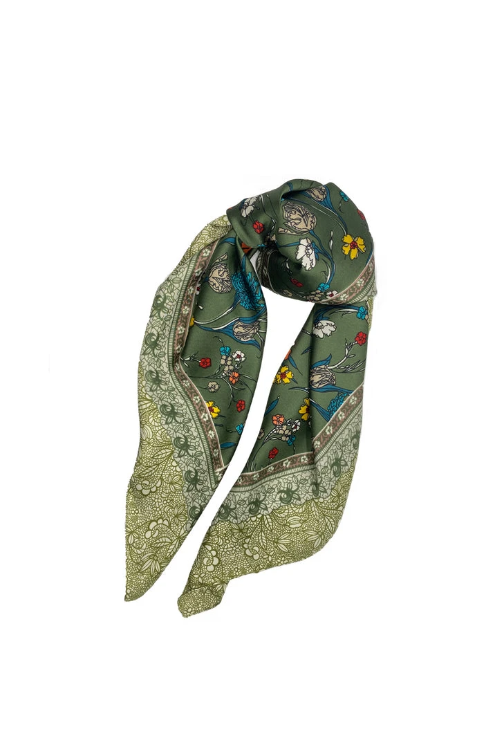 Buru Accessories Le Fleur Scarf - Green 3 Buru Accessories Le Fleur Scarf - Green