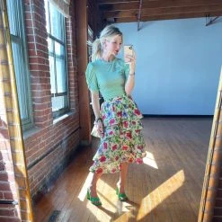 BURU Pink Label BURU X TSCS Ruffled Party Skirt - Signature Floral