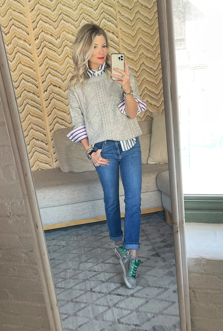 BURU White Label Clothing Cable Knit Fisherman Sweater - Grey 5 BURU White Label Clothing Cable Knit Fisherman Sweater - Grey