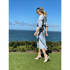 Buru Accessories Rattan Buckle Stretch Belt - Royal Blue