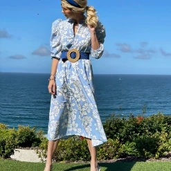 Buru Accessories Rattan Buckle Stretch Belt - Royal Blue