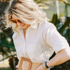 BURU White Label Classic Button Down - Ivory Clothing