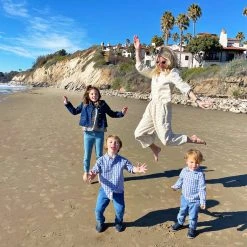 BURU Pink Label Wide Leg Cropped Trouser - Ivory Dot Knit Clothing