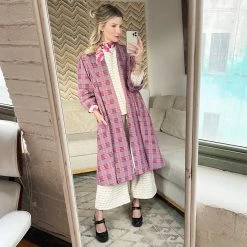 BURU Pink Label Long Sleeve Puff Sleeve Top - Ivory Dot Knit