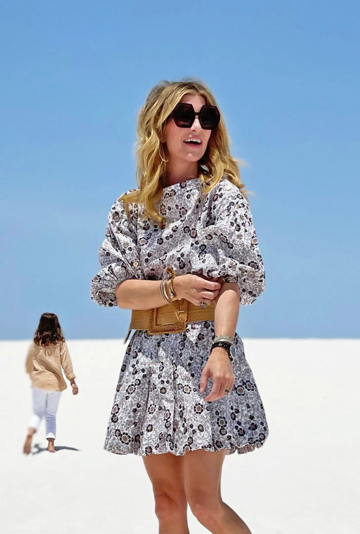 BURU White Label Button Sleeve Blouse - Ivory Floral Tops 4 BURU White Label Button Sleeve Blouse - Ivory Floral Tops