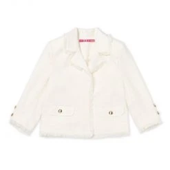 BURU Pink Label Boxy Blazer - Ivory Tweed Outerwear