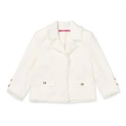 Outlet Vive In Style Store 22 BURU Pink Label Boxy Blazer - Ivory Tweed Outerwear