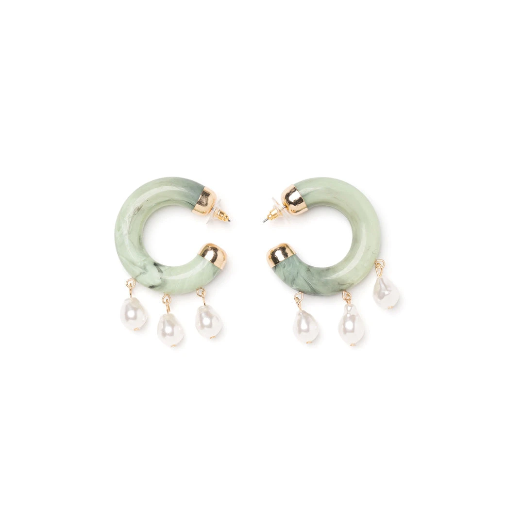 Buru Accessories Jade And Pearl Hoops 4 Buru Accessories Jade And Pearl Hoops
