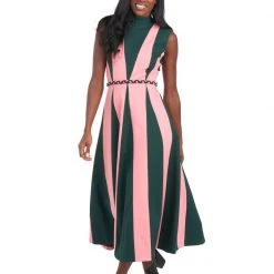 BURU White Label Dresses Jester Dress - Pink & Green