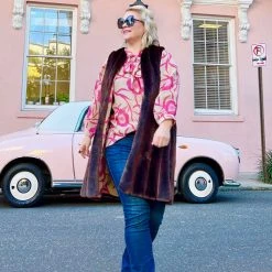 BURU Pink Label BURU X JUJU Bow Blouse - Shades Of Pink Floral Clothing