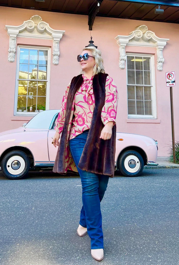 BURU Pink Label BURU X JUJU Bow Blouse - Shades Of Pink Floral Clothing 4 BURU Pink Label BURU X JUJU Bow Blouse - Shades Of Pink Floral Clothing