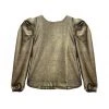 BURU Pink Label Clothing BURU X JUJU Long Puff Sleeve Top - Gold Knit