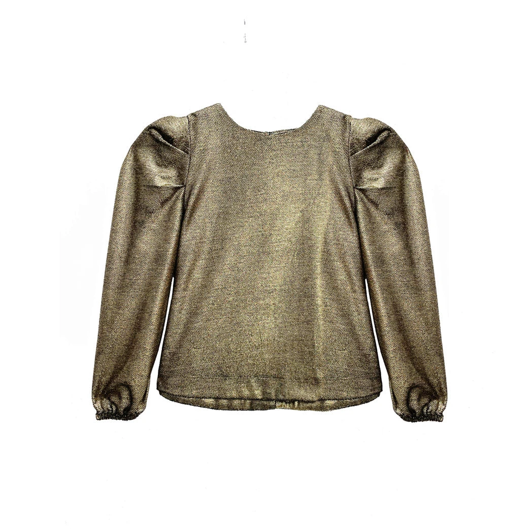 BURU Pink Label Clothing BURU X JUJU Long Puff Sleeve Top - Gold Knit 8 BURU Pink Label Clothing BURU X JUJU Long Puff Sleeve Top - Gold Knit