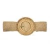 Buru Accessories Jumbo Rattan Buckle Stretch Belt - Natural