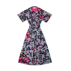 BURU White Label Dresses Peter Pan Collar Day Gown - MIDI - Kaleidoscope