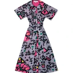 BURU White Label Dresses Peter Pan Collar Day Gown - MIDI - Kaleidoscope