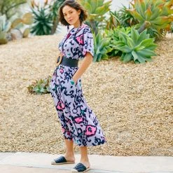 BURU White Label Dresses Peter Pan Collar Day Gown - MIDI - Kaleidoscope