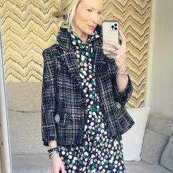 BURU Pink Label BURU X Mara Martin Boxy Blazer - Black Pastel Twee 21 BURU Pink Label BURU X Mara Martin Boxy Blazer - Black Pastel Twee