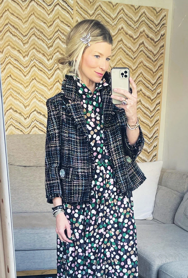 BURU Pink Label BURU X Mara Martin Boxy Blazer - Black Pastel Twee 9 BURU Pink Label BURU X Mara Martin Boxy Blazer - Black Pastel Twee