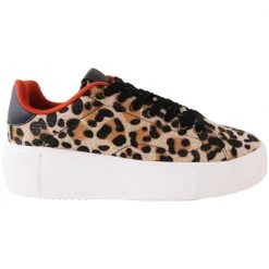 Buru Accessories Leopard Platform Sneakers - Camel - Final Sale