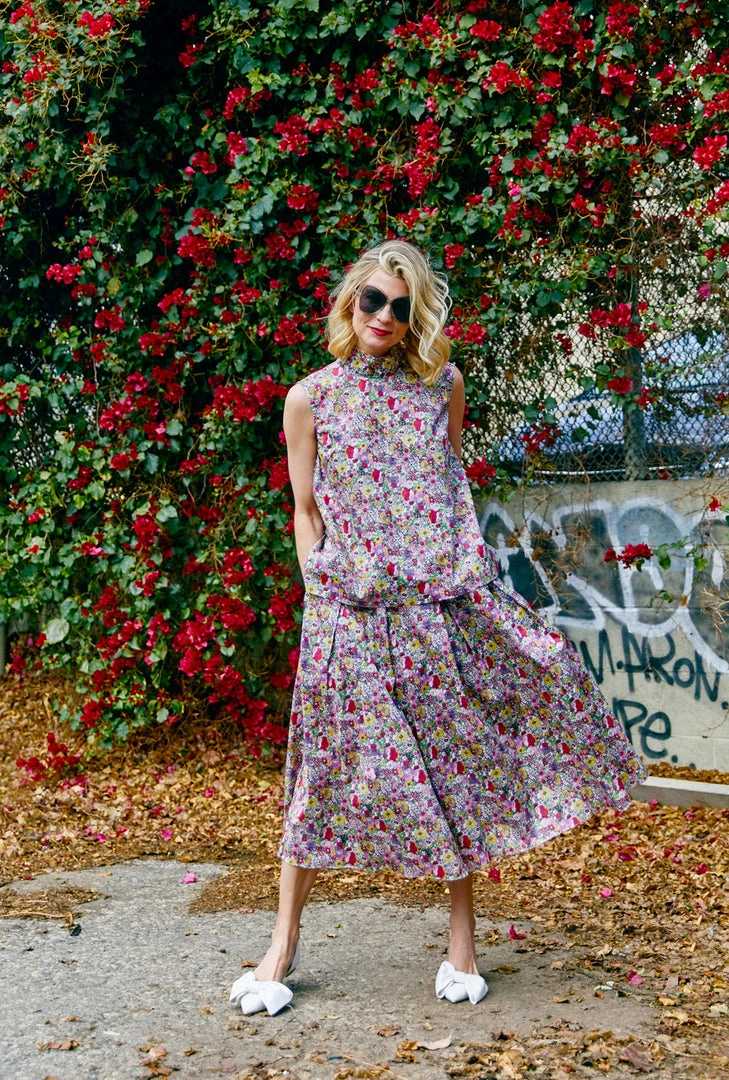 BURU White Label Sleeveless Mod Top - Pink Liberty Floral 7 BURU White Label Sleeveless Mod Top - Pink Liberty Floral