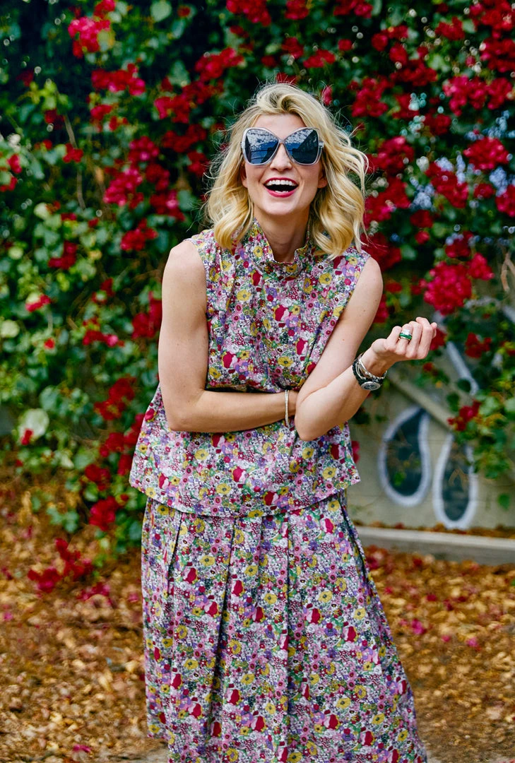 BURU White Label Sleeveless Mod Top - Pink Liberty Floral 8 BURU White Label Sleeveless Mod Top - Pink Liberty Floral