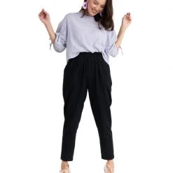 BURU White Label Tie Sleeve Top - Lilac - Final Sale Clothing