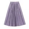 BURU White Label Faux Croc Pleated Skirt - Lilac