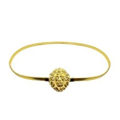 Buru Accessories Lion's Head Stretch Belt - Gold