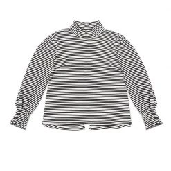 BURU White Label Long Sleeve Mod Top - Black & White Knit Tops