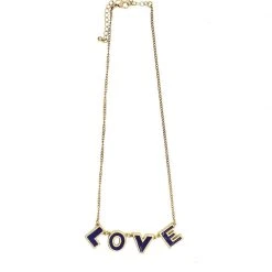 Buru Accessories LOVE Necklace - Indigo