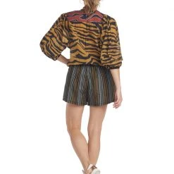 BURU White Label Bottoms Everyday Shorts - Lurex Stripe - Final Sale