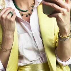 Buru Accessories Bead Chain - Malachite & Gold