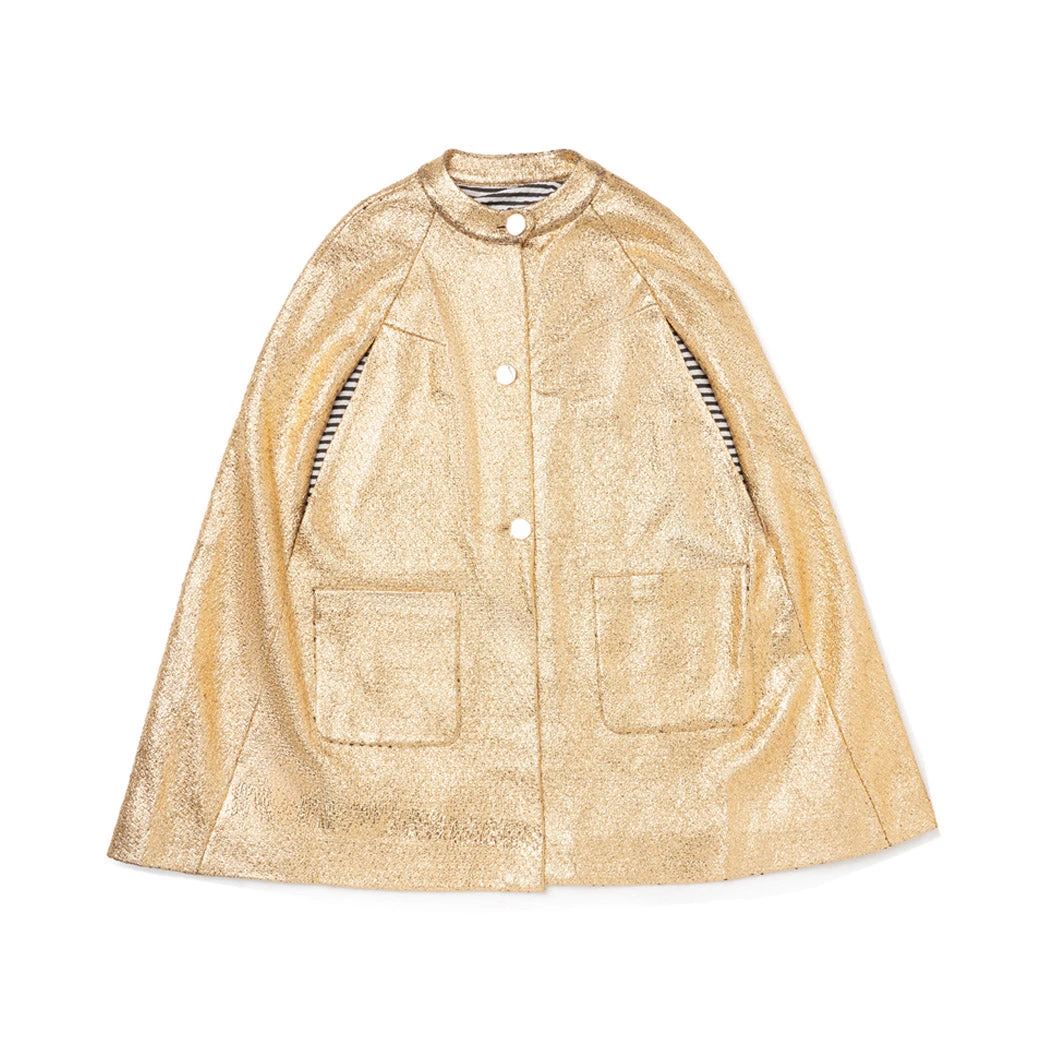BURU White Label Mama Cape - Gold Tweed Tops 14 BURU White Label Mama Cape - Gold Tweed Tops