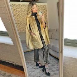 BURU White Label Mama Cape - Gold Tweed Tops 21 BURU White Label Mama Cape - Gold Tweed Tops