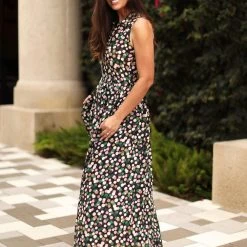 BURU Pink Label BURU X Mara Martin Sleeveless Shirtdress Maxi - Polkadots Clothing 19 BURU Pink Label BURU X Mara Martin Sleeveless Shirtdress Maxi - Polkadots Clothing