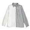 BURU White Label Clothing Mel Mixed Button Down Shirt 2.0 - Charcoal Stripe