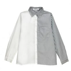 BURU White Label Clothing Mel Mixed Button Down Shirt 2.0 - Charcoal Stripe