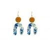 Buru Accessories Melted Seaglass Earrings - Blue 2 Buru Accessories Melted Seaglass Earrings - Blue
